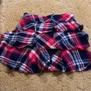 Girls (kids) plaid layered skirt